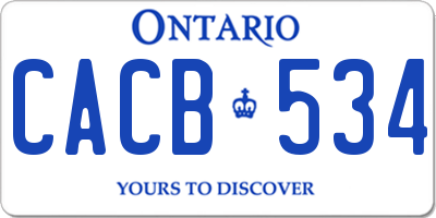 ON license plate CACB534