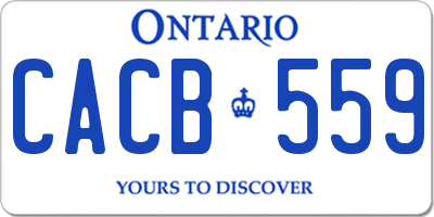 ON license plate CACB559