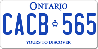 ON license plate CACB565