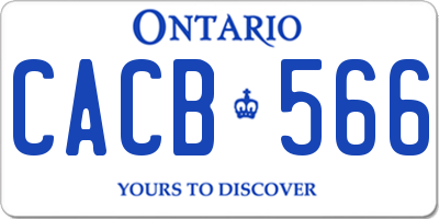 ON license plate CACB566