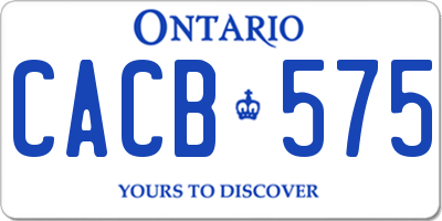 ON license plate CACB575