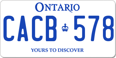 ON license plate CACB578