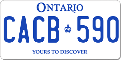 ON license plate CACB590