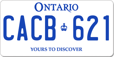 ON license plate CACB621