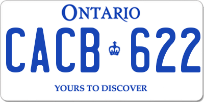 ON license plate CACB622