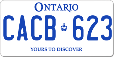 ON license plate CACB623