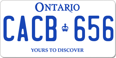 ON license plate CACB656