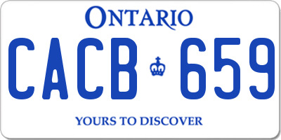 ON license plate CACB659