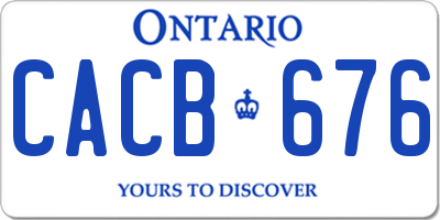 ON license plate CACB676