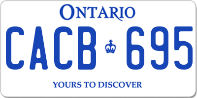 ON license plate CACB695