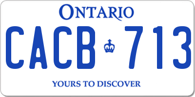 ON license plate CACB713