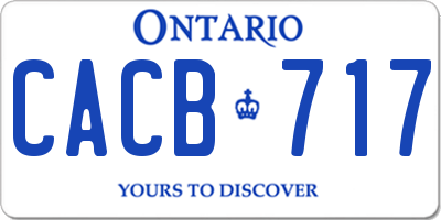 ON license plate CACB717