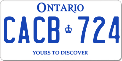 ON license plate CACB724