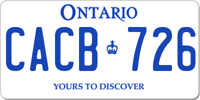 ON license plate CACB726