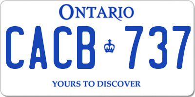 ON license plate CACB737