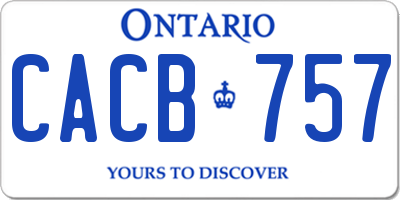 ON license plate CACB757