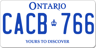 ON license plate CACB766