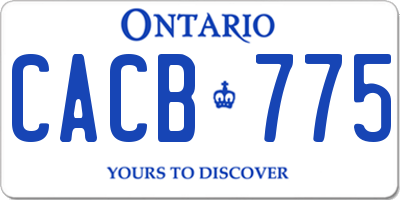 ON license plate CACB775