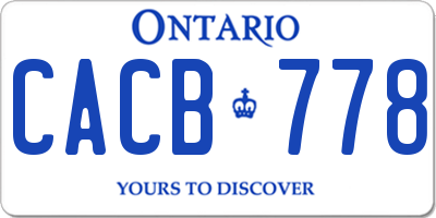 ON license plate CACB778