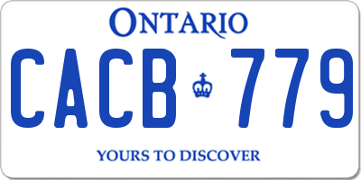 ON license plate CACB779