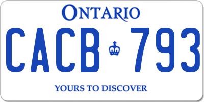 ON license plate CACB793