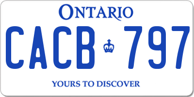 ON license plate CACB797