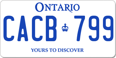 ON license plate CACB799