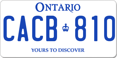 ON license plate CACB810