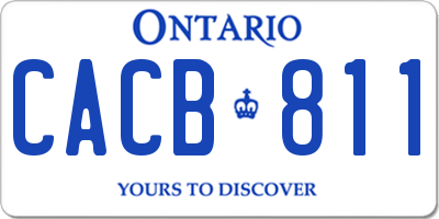 ON license plate CACB811