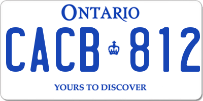 ON license plate CACB812