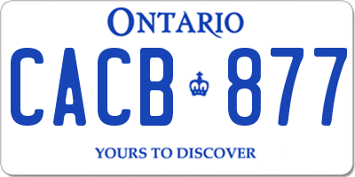 ON license plate CACB877