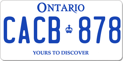 ON license plate CACB878