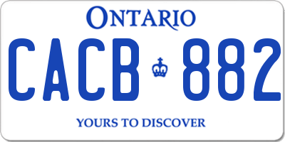 ON license plate CACB882