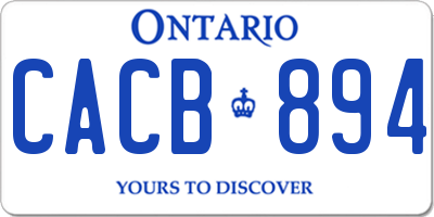 ON license plate CACB894