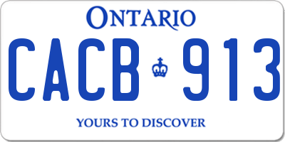 ON license plate CACB913