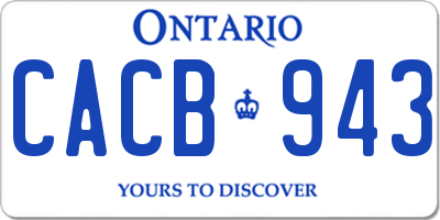 ON license plate CACB943