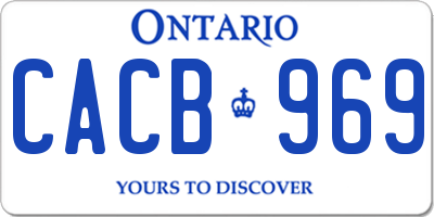 ON license plate CACB969