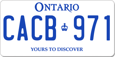 ON license plate CACB971