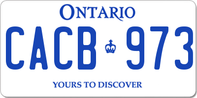 ON license plate CACB973