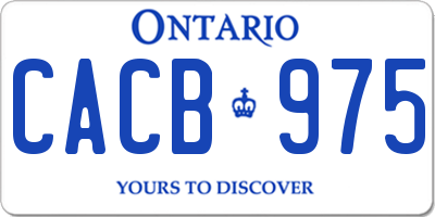 ON license plate CACB975