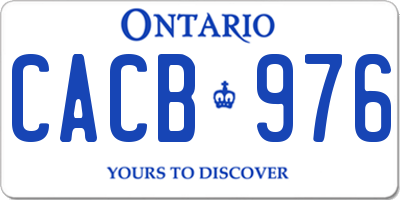 ON license plate CACB976