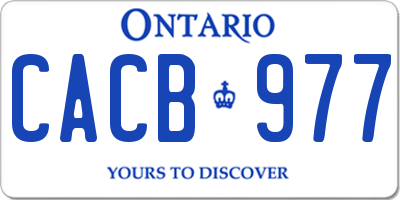 ON license plate CACB977