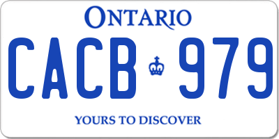 ON license plate CACB979