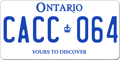 ON license plate CACC064