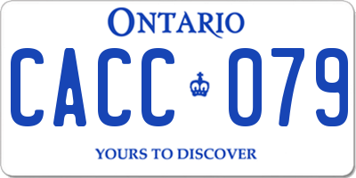 ON license plate CACC079