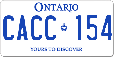 ON license plate CACC154