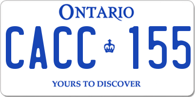 ON license plate CACC155