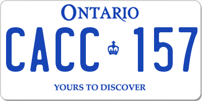 ON license plate CACC157