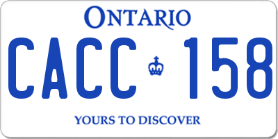 ON license plate CACC158