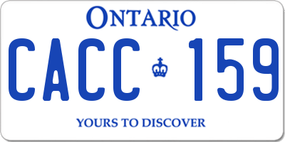 ON license plate CACC159